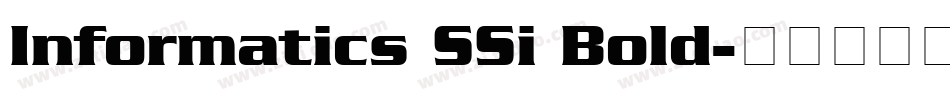 Informatics SSi Bold字体转换